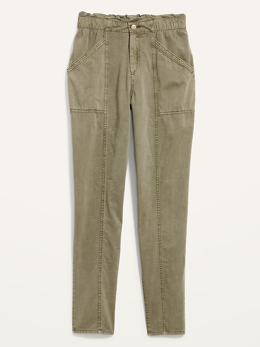 Image number 4 showing, High-Waisted Garment-Dyed Utility Pants for Women