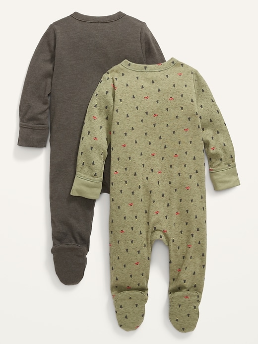 Unisex 2-Pack Sleep & Play Footed One-Piece for Baby