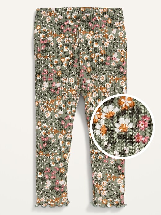 Floral Rib Knit Leggings for Toddler Girls Old Navy