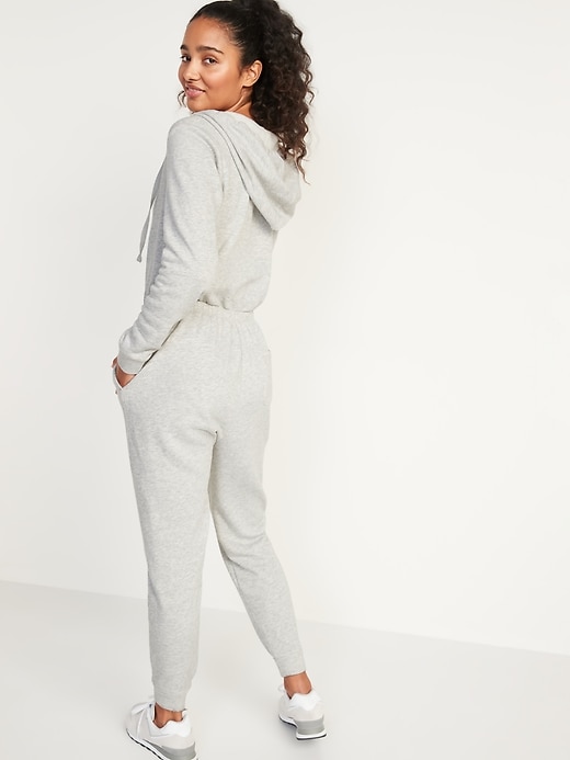 Image number 6 showing, Hooded Front-Zip Jumpsuit for Women