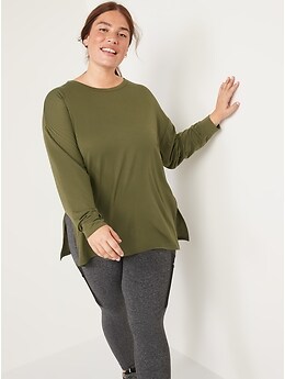 Long-Sleeve UltraLite All-Day Performance Tunic T-Shirt for Women