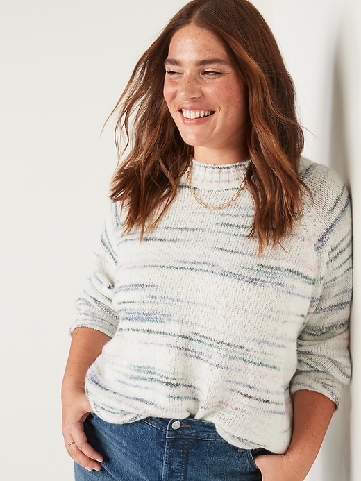 Image number 1 showing, Slouchy Crew-Neck Sweater for Women