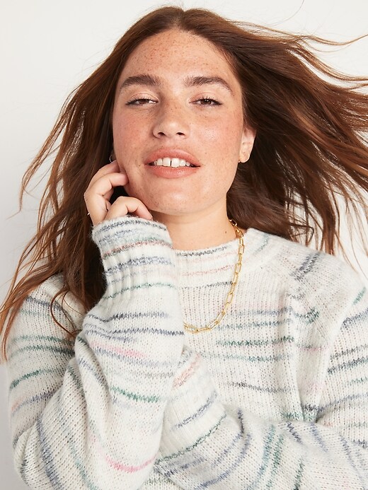 Image number 3 showing, Slouchy Crew-Neck Sweater for Women