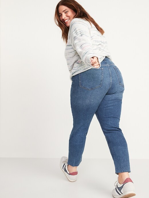 Image number 8 showing, Extra High-Waisted Button-Fly Pop Icon Cut-Off Skinny Jeans for Women