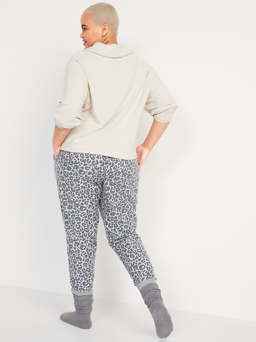Image number 2 showing, Matching Printed Flannel Jogger Pajama Pants for Women