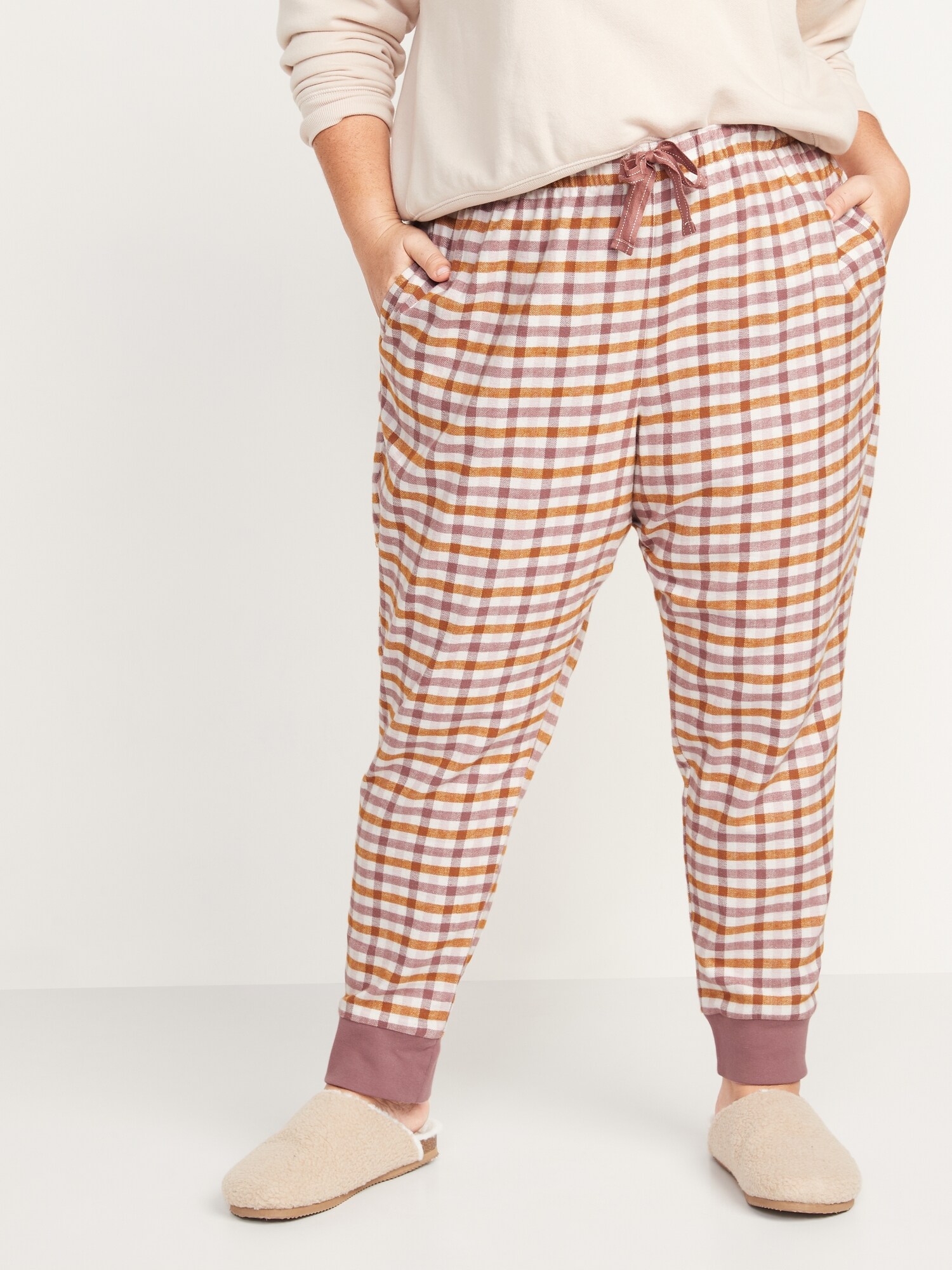 Printed Flannel Jogger Pajama Pants 