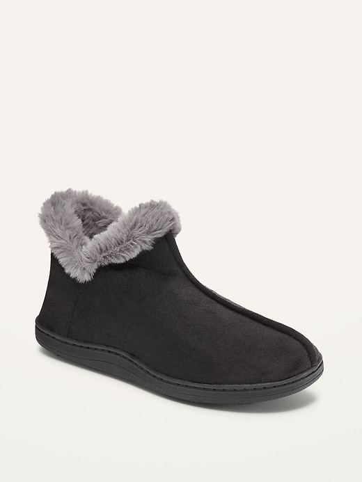 Image number 1 showing, Faux-Fur-Lined Slipper Booties