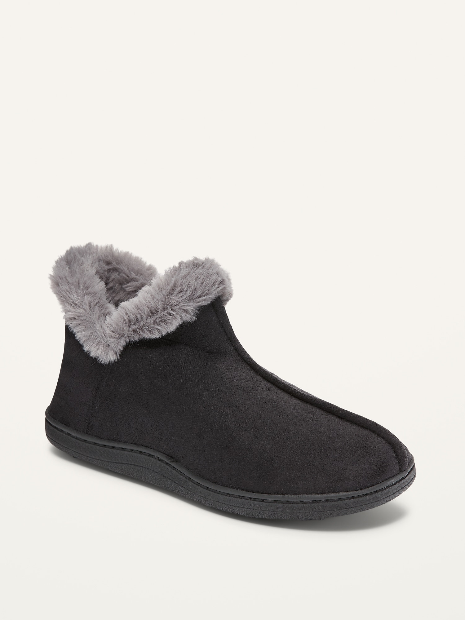 Faux-Fur-Lined Slipper Booties For Women | Old Navy