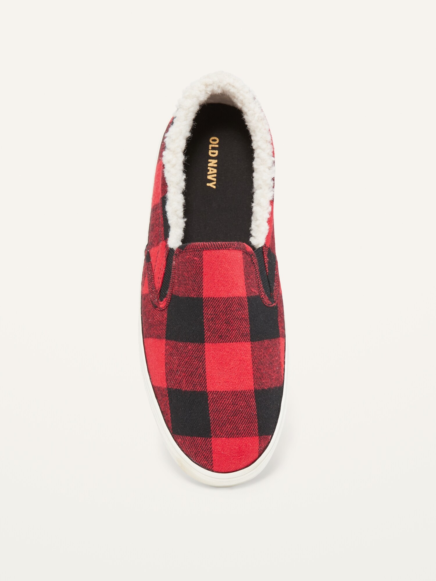 Plaid on sale slip on