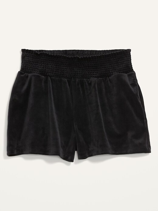 Image number 4 showing, High-Waisted Velvet Boxer Shorts for Women -- 3-inch inseam