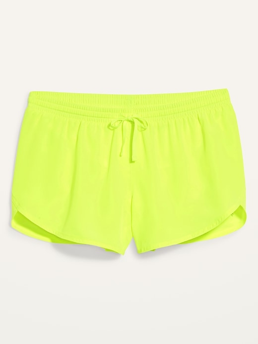 Image number 4 showing, Mid-Rise Dolphin-Hem Run Shorts for Women -- 3-inch inseam