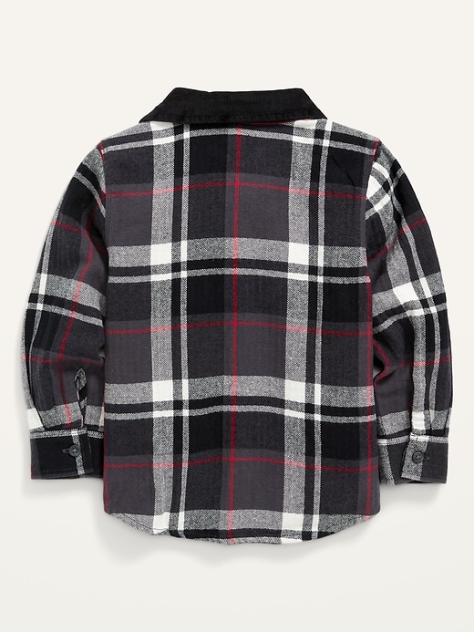 View large product image 2 of 2. Long-Sleeve Plaid Flannel Shirt for Toddler Boys