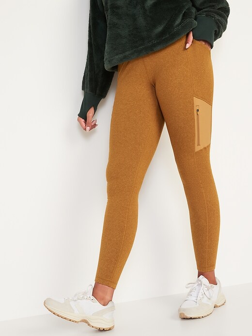 Image number 1 showing, High-Waisted CozeCore Hybrid Zip-Pocket Leggings for Women
