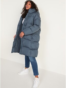 long down filled coat