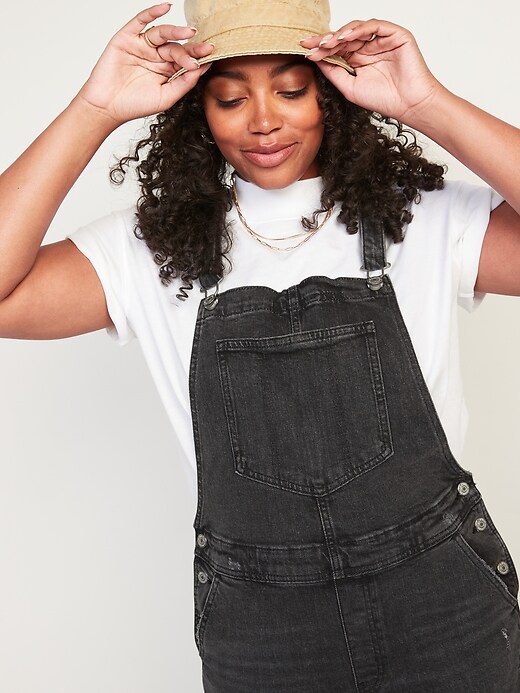 Image number 3 showing, O.G. Workwear Black-Wash Jean Overalls for Women