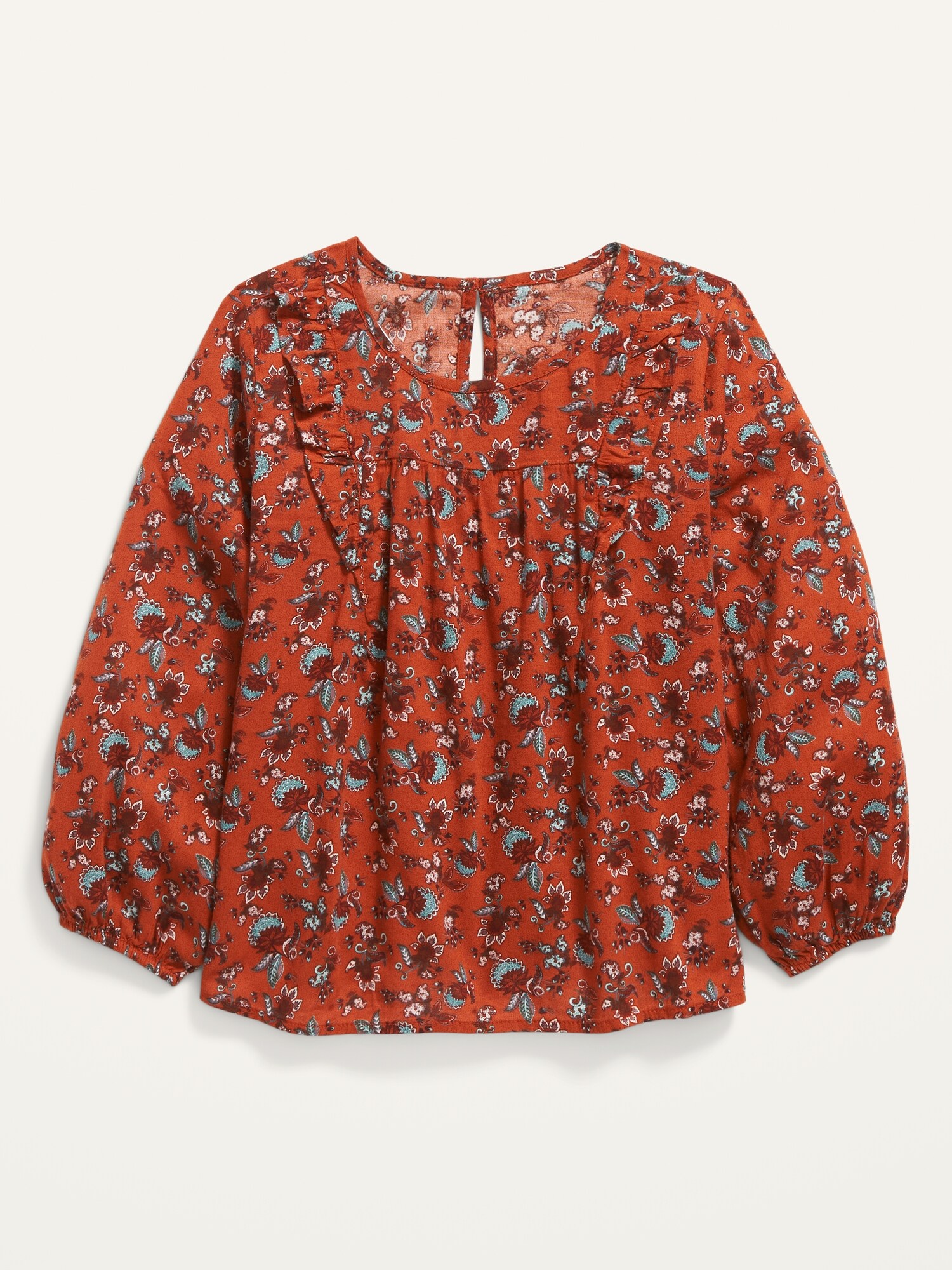 Long-Sleeve Ruffle Floral Top for Girls | Old Navy