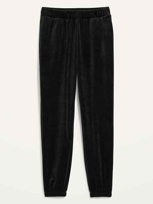 Image number 4 showing, High-Waisted Luxe Velvet Jogger Sweatpants