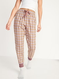 Matching Printed Flannel Jogger Pajama 