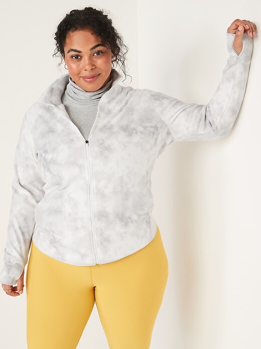 Image number 7 showing, Microfleece Mock-Neck Zip-Front Jacket for Women
