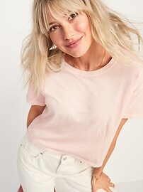 Loose Short-Sleeve Crop T-Shirt for Women