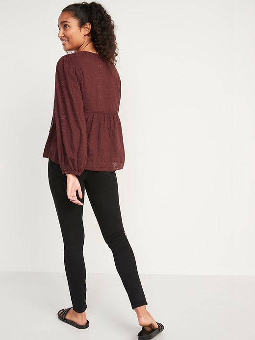 Image number 6 showing, Mid-Rise Super Skinny Black Jeans for Women