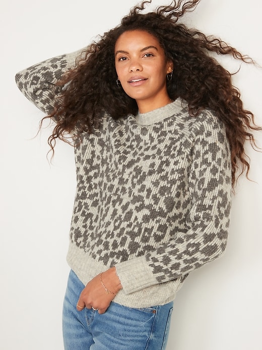 Image number 1 showing, Cozy Crew-Neck Sweater for Women