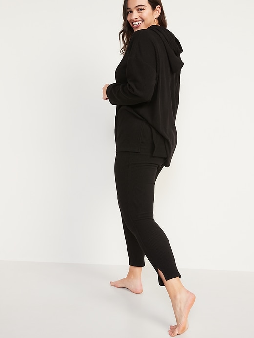 Image number 2 showing, High-Waisted Cozy Rib-Knit Lounge Leggings