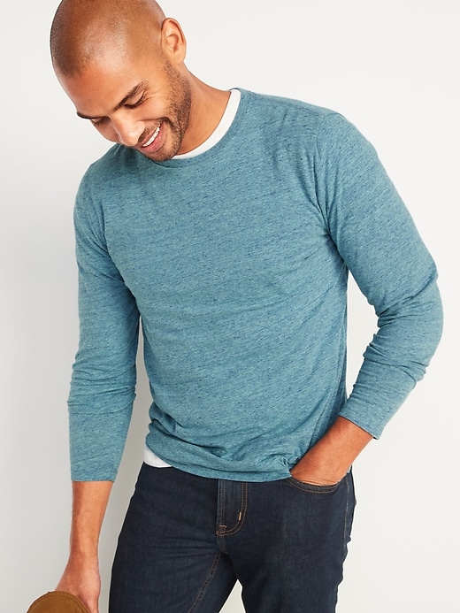 Soft-Washed Long-Sleeve Layering T-Shirt for Men