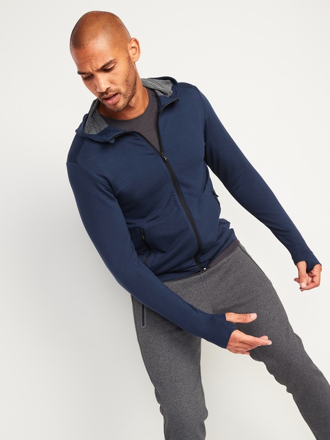 Chandail à capuchon Go-Dry en jersey bouclette Confort ultime pour Homme - Bleu
