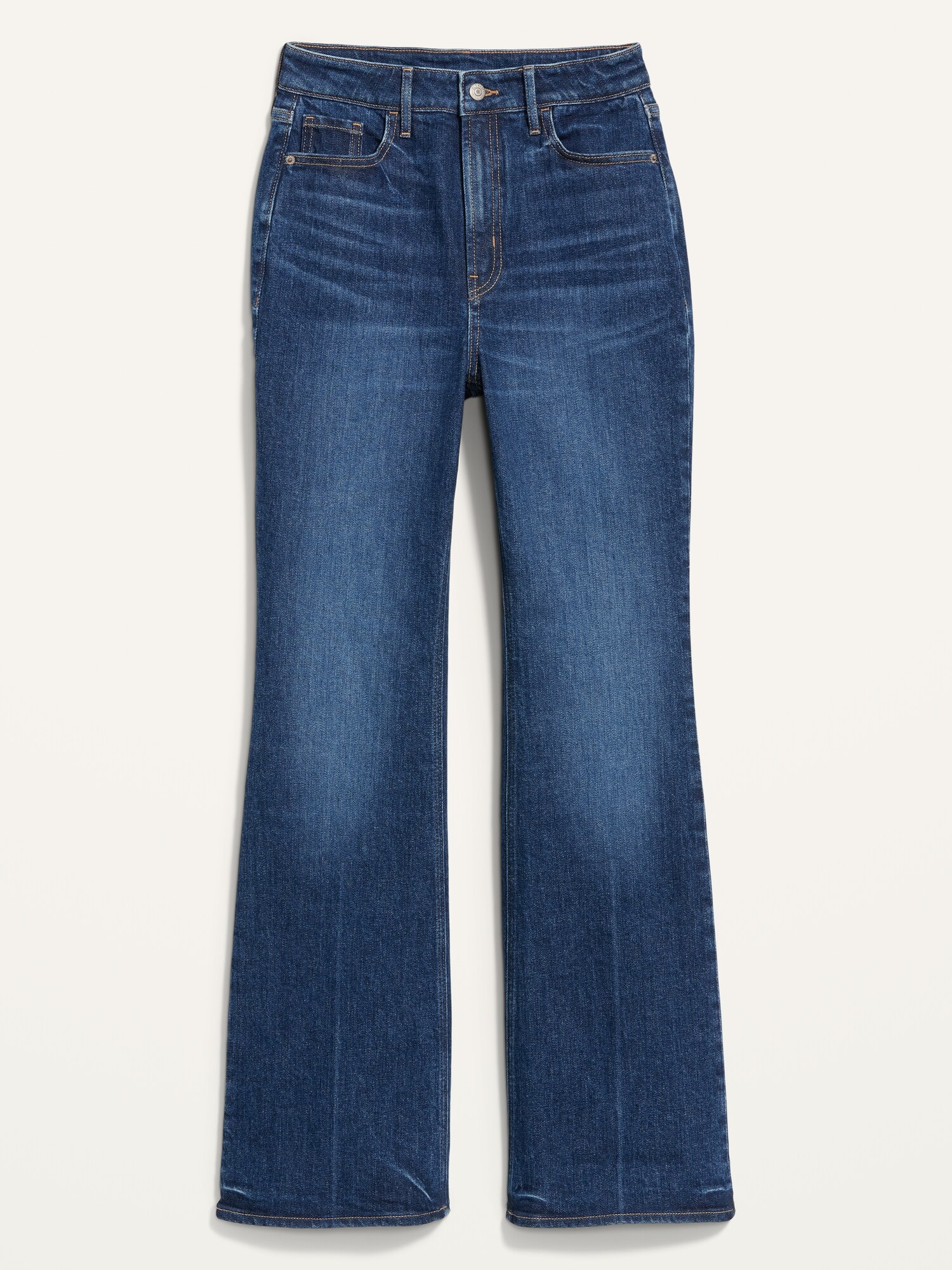 Higher High-Rise Dark-Wash Flare Jeans for Women