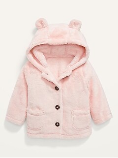 Cozy Faux-Fur Critter Hooded Coat for Baby
