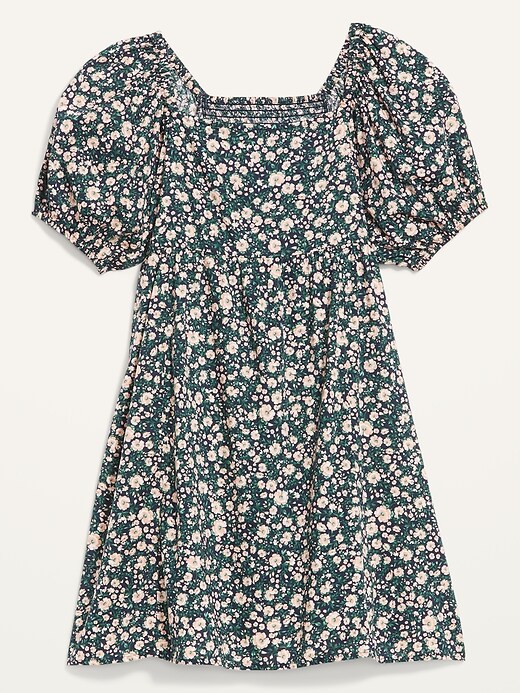 Image number 4 showing, Puff-Sleeve Smocked Floral-Print Mini Swing Dress for Women