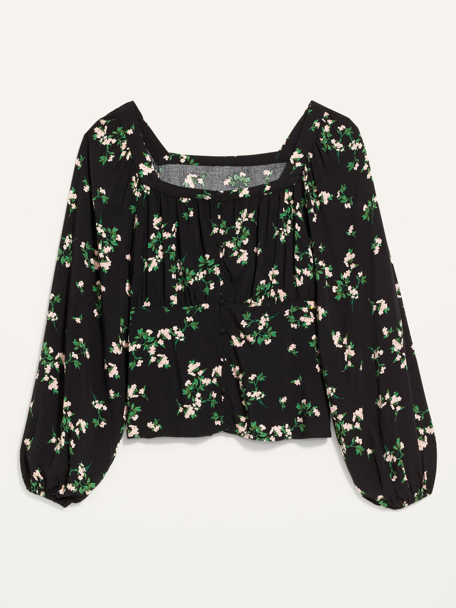 Floral Print Square Neck Blouse For Women Old Navy 6059