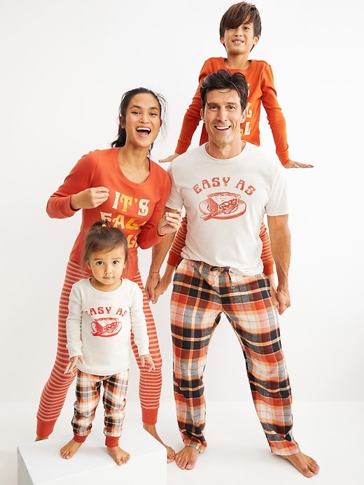 View large product image 2 of 2. Unisex Matching Thanksgiving Snug-Fit Pajama Set for Toddler & Baby