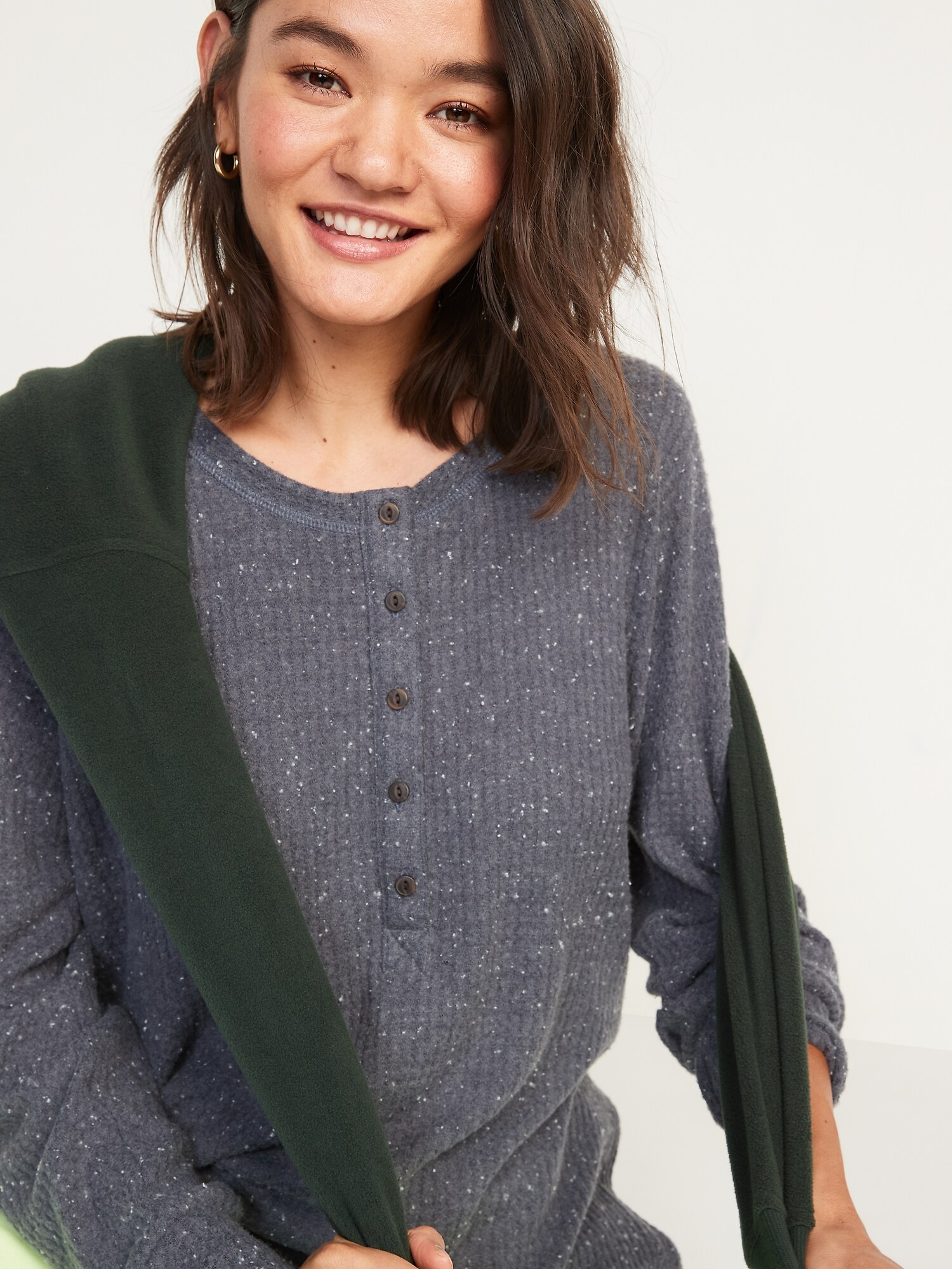 old navy waffle henley