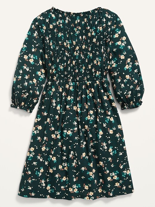 Floral Smocked Long-Sleeve Dress for Girls | Old Navy