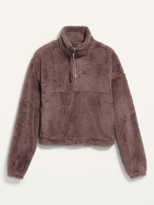 Image number 4 showing, High-Neck Half Zip Sherpa Sweatshirt