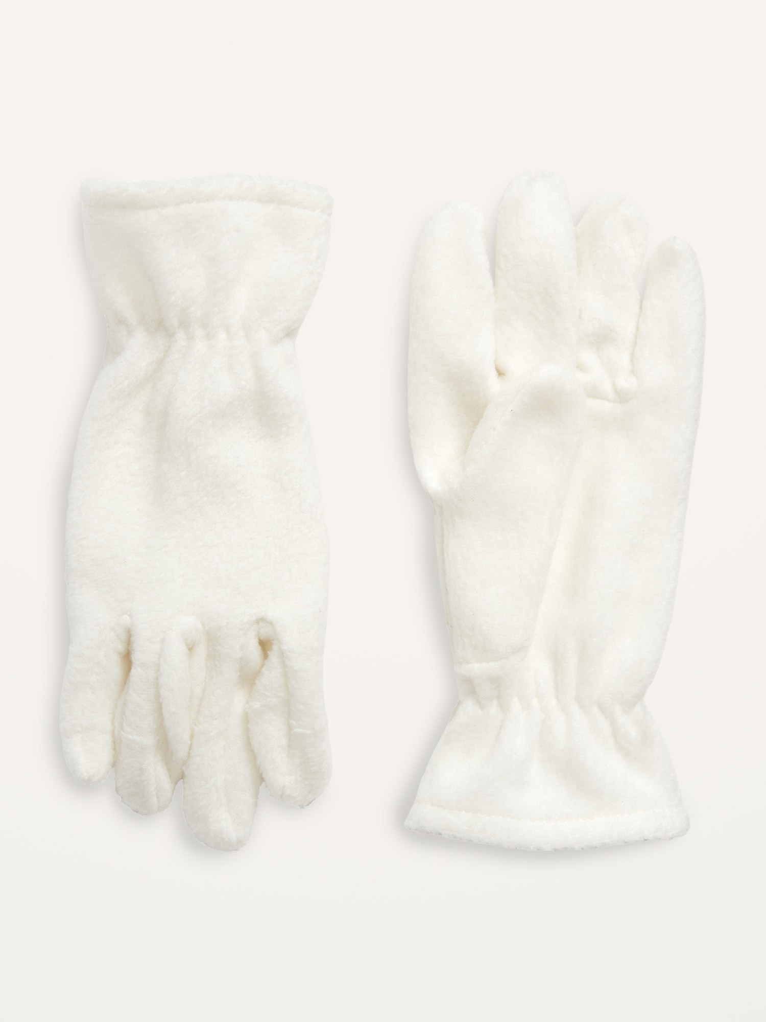 Old Navy Microfleece Gloves for Girls white. 1