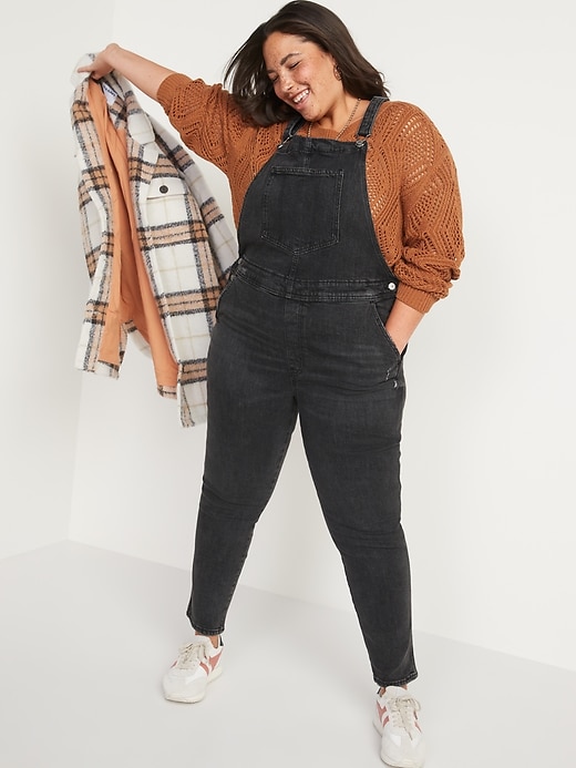 Image number 7 showing, O.G. Workwear Black-Wash Jean Overalls for Women