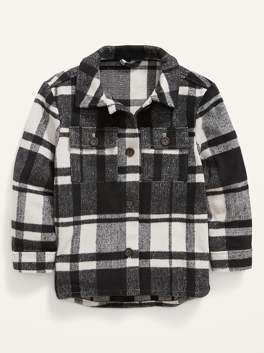 Old Navy Plaid Textured Shacket for Girls. 1