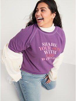 Long-Sleeve Vintage Graphic Easy Sweatshirt for Women