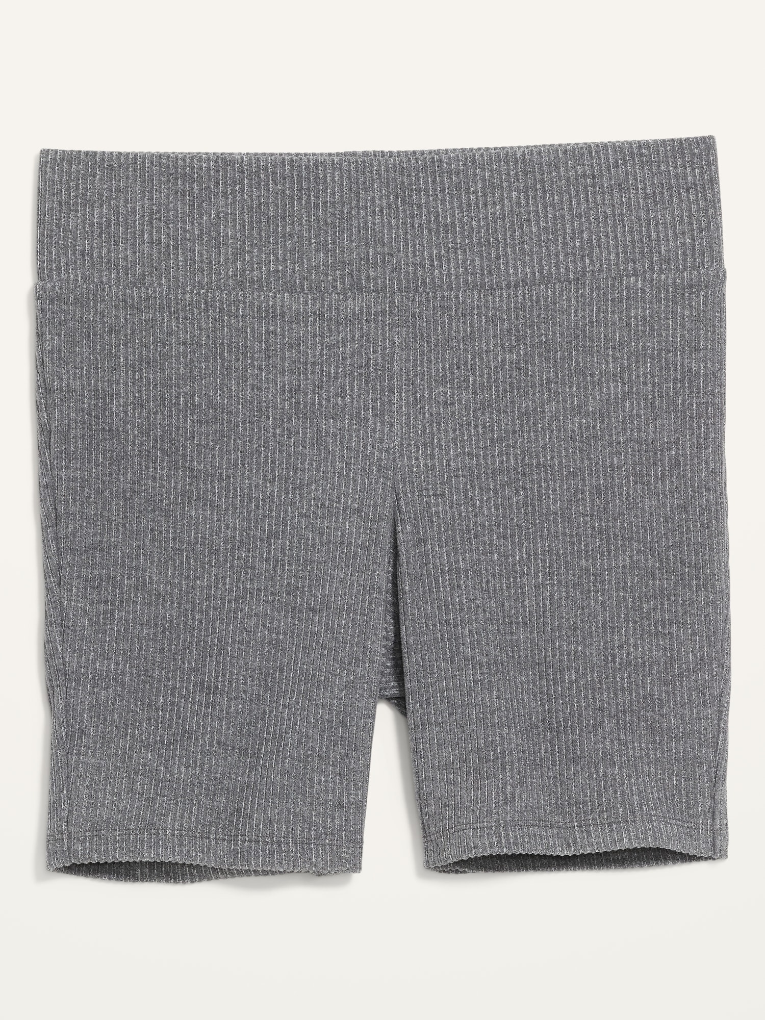 Mid-Rise Cozy Rib-Knit Biker Shorts -- 7-inch inseam | Old Navy