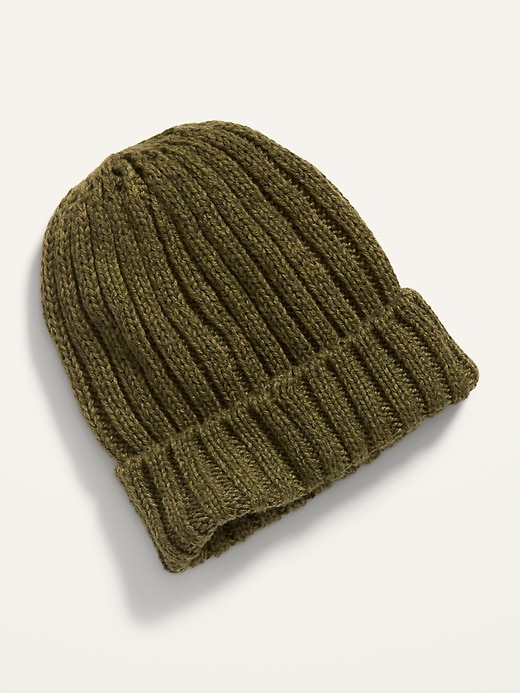 Gender-Neutral Chunky Sweater-Knit Beanie Hat for Kids