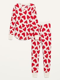 Matching Printed Thermal Pajama Set for Women