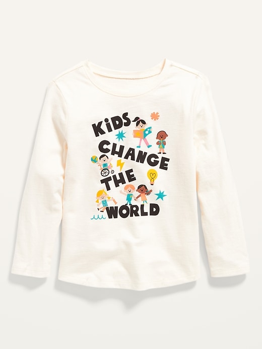 Graphic Long Sleeve T Shirt For Toddler Girls Old Navy   Cn27698915 