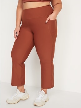 High-Waisted PowerSoft Side-Pocket 7/8-Length Flare Pants for Women