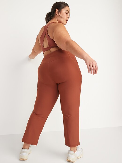 Image number 8 showing, High-Waisted PowerSoft Side-Pocket 7/8-Length Flare Pants for Women