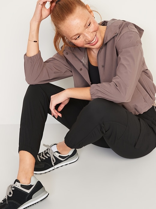 Image number 3 showing, High-Waisted StretchTech Cargo Jogger Pants for Women