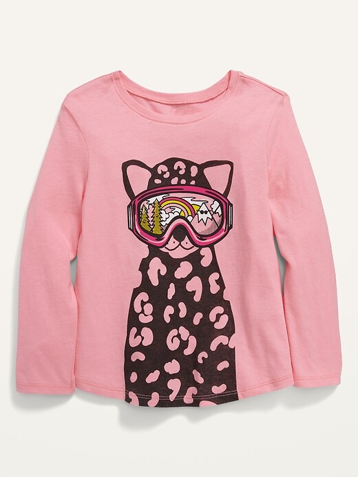 Old Navy Graphic Long-Sleeve T-Shirt for Toddler Girls. 1