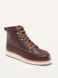 synthetic leather work boots